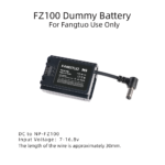 For Sony Cameras, FZ100 Dummy Battery, DC Port  Custom Short Cable Version.